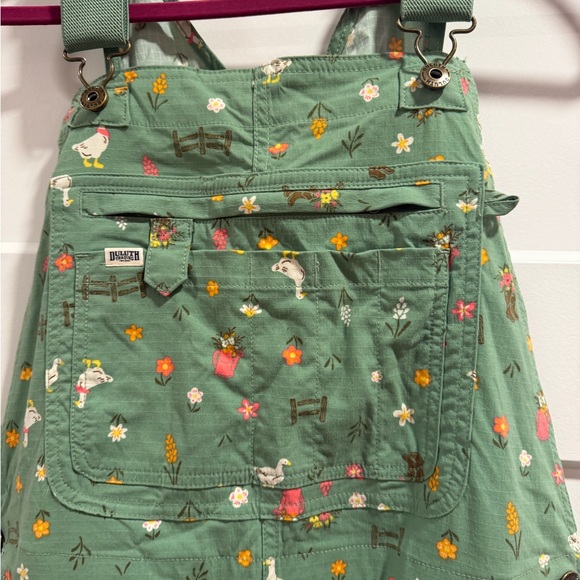 Duluth Trading Co Sage Overalls with Floral Design - Picture 3 of 10